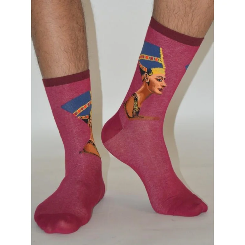 chaussettes oeuvre célébre Nefertiti art socks