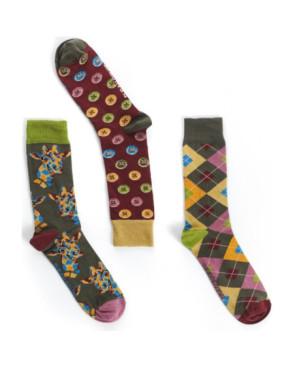 Coffret de 3 paires de chaussettes Ruban Rouge Bouton et Girafes