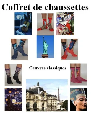 Coffret de chaussettes oeuvres classiques art socks