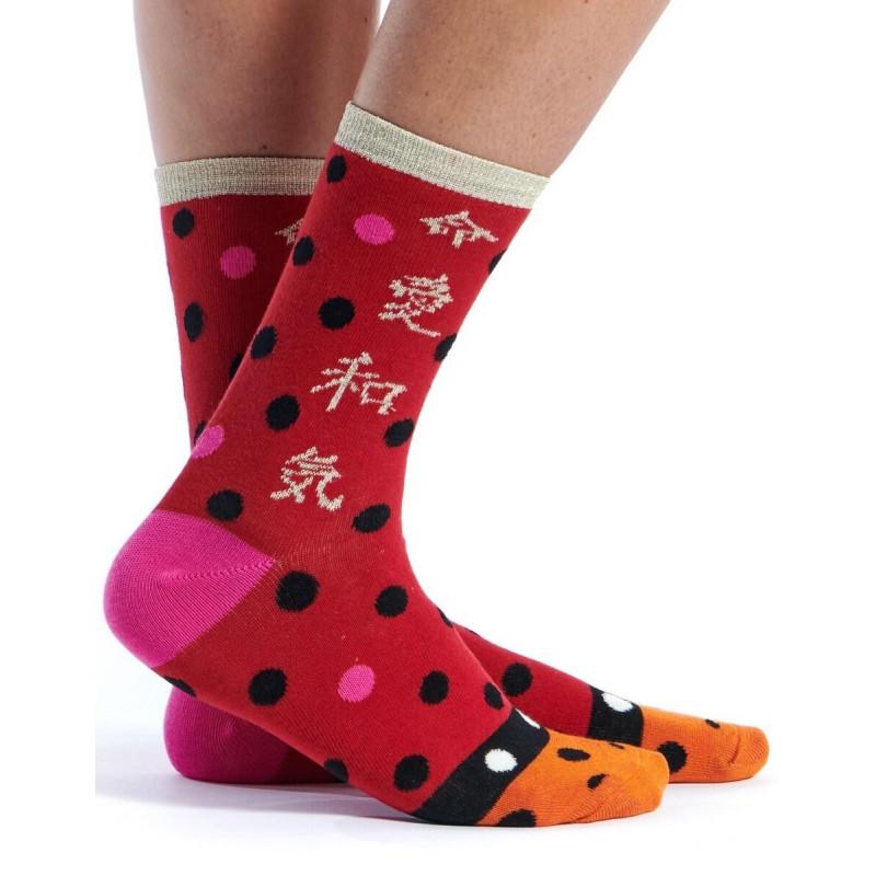 Chaussettes Ruban Rouges Pois