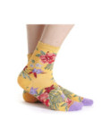 Chaussettes Ruban Rouge Hawai Jaune
