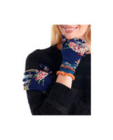 Gants Dub et Drino Bleu Fleuri MeliMelo