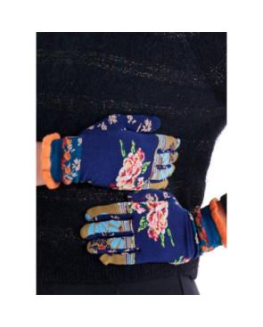 Gants Dub et Drino Bleu Fleuri MeliMelo