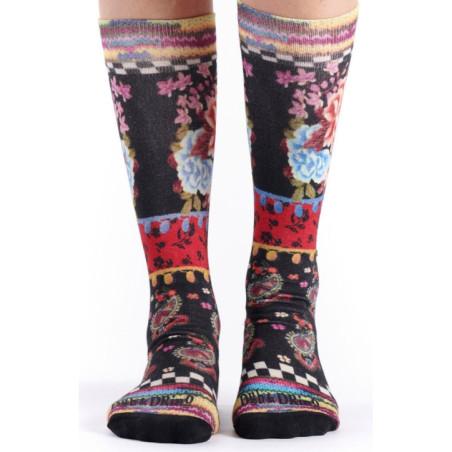 Chaussettes Bambou Dub et drino imprimé cachemire Fleuri
