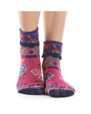 Chaussettes Dub et Drino Revers Fleurs Nomade