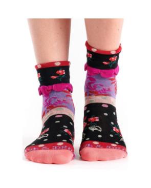 Chaussettes Dub et Drino Pois Fleuri Damas