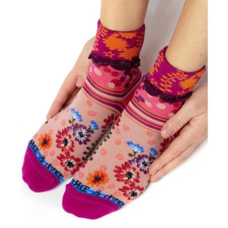 Chaussettes Dub Et Drino Revers Eclat Fleuri