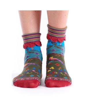 Chaussettes Dub et Drino Paradis Perruche