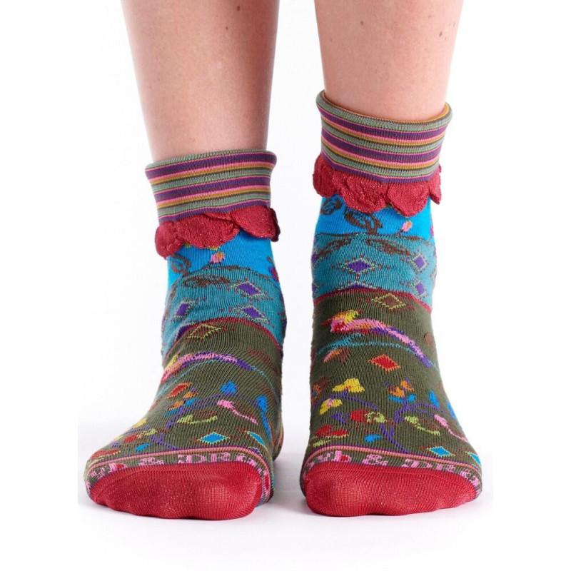 Chaussettes Dub et Drino Revers paradis Perruche