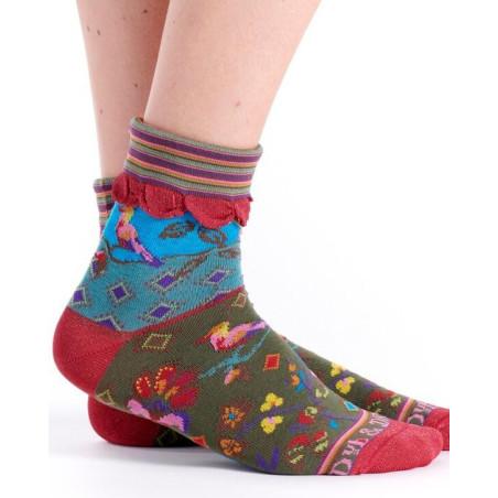 Chaussettes Dub et Drino Revers paradis Perruche