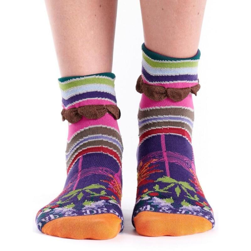 Chaussettes Dub et Drino Revers Scott Fleuri