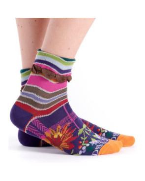 Chaussettes Dub et Drino Revers Scott Fleuri