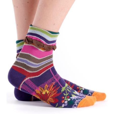 Chaussettes Dub et Drino Revers Scott Fleuri