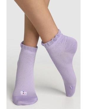 SOCQUETTE DIM fil d ecosse bord volant lilas
