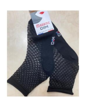 Socquette Dim Femme fine coton et maille noir