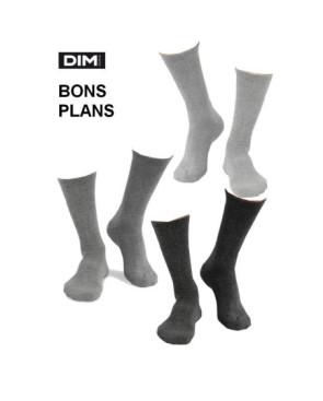 Chaussettes Dim Bon plan Coton BAsique assortiment de 3 Paires