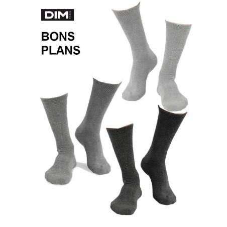 Chaussettes Dim Bon plan Coton BAsique assortiment de 3 Paires