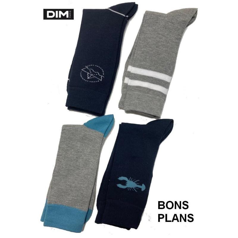 Coffret Chaussettes Dim Bon Plan 4 paires Homard