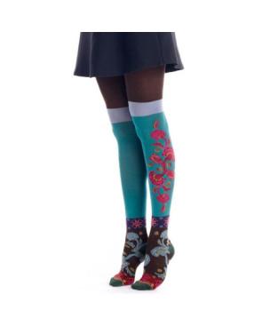 Collant Dub et Drino Hiver coton Fleurs Dye