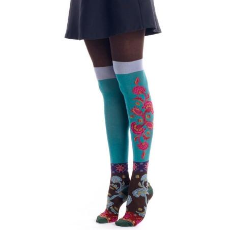 Collant Dub et Drino Hiver coton Fleurs Dye