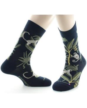 Chaussettes Coton bio Made in France Dagobert à l'envers Savane