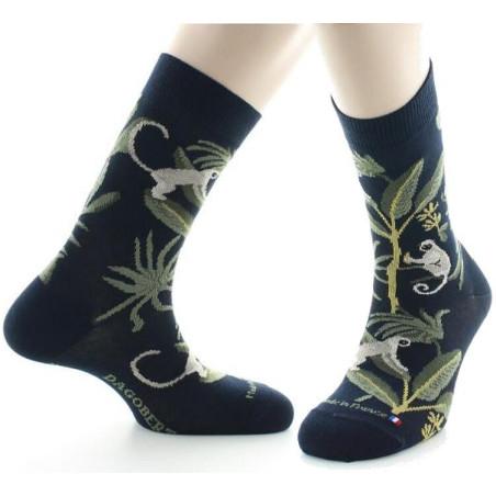 Chaussettes Coton bio Made in France Dagobert à l'envers Savane