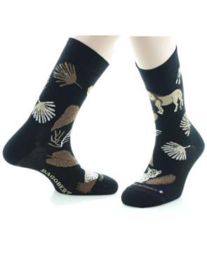chaussettes Dagobert coton bio savane et félin
