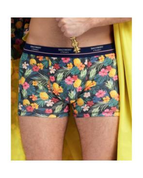 Boxer Coton Bio Dagobert à l'envers Ananas fleuri
