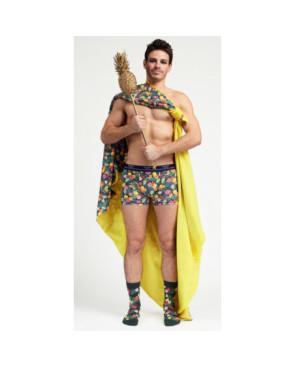Boxer Dagobert à L'envers coton bio Ananas Fleuri