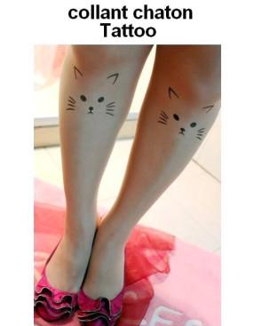  Collant Tattoo Petit Chat