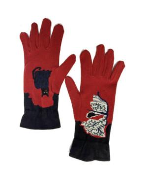 Gants Berthe aux grands Pieds Chats et oiseau Perché