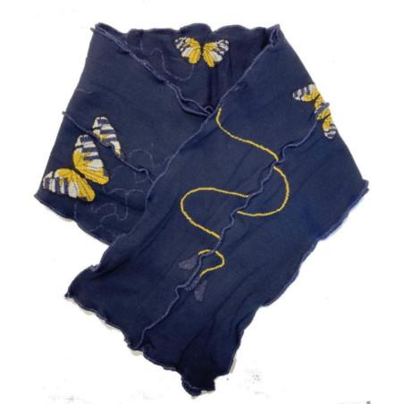 Echarpe Berthe Aux grands Pieds envol de papillons