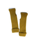 Mitaines Berthe Aux grands Pieds Laine Cotelée ocre