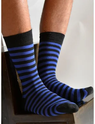 Chaussettes Rayures Bleues Homme