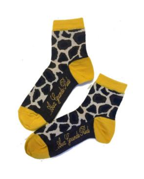 Chaussette courtes hiver Berthe aux grands Pieds Girafe laine et coton