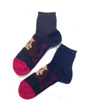 Chaussettes courtes hiver Berthe aux grands Pieds pistil fleuri
