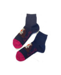 Chaussettes courtes hiver Berthe aux grands Pieds pistil fleuri