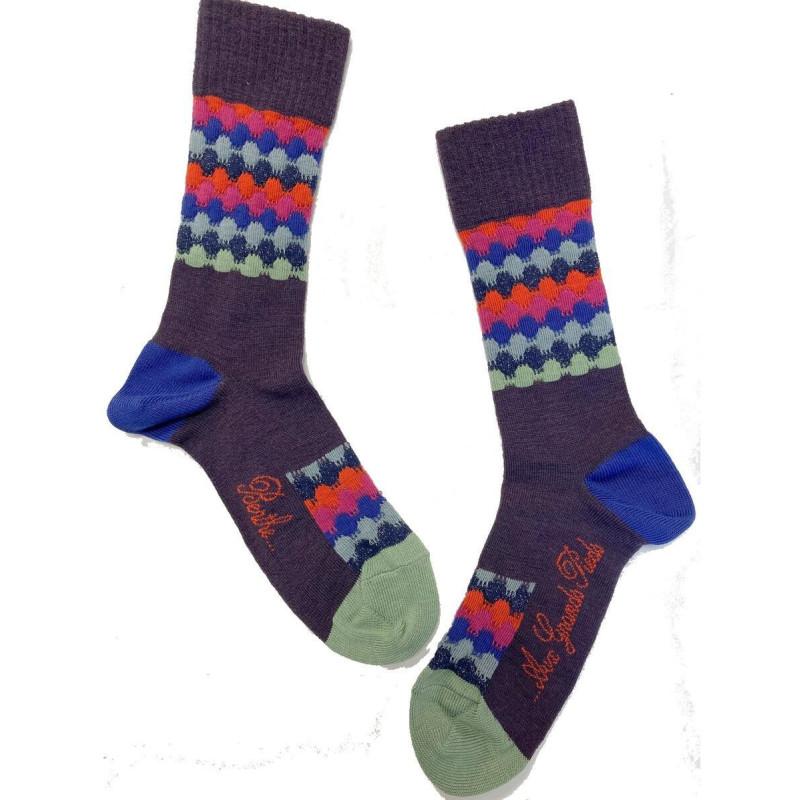 Chaussettes Berthe aux grands pieds Femme Hiver Tuiles Catalane