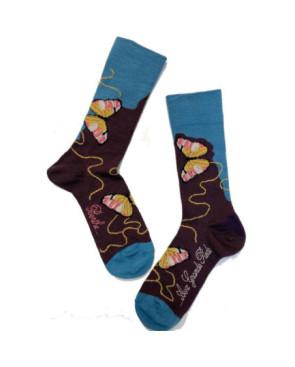Chaussettes Berthe aux grands pieds Femme laine envol de papillons