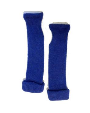 Mitaines Berthe aux grands Pieds Laine Mohair Bleu