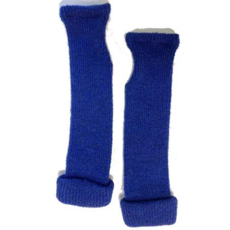 Mitaines Berthe aux grands Pieds Laine Mohair Bleu