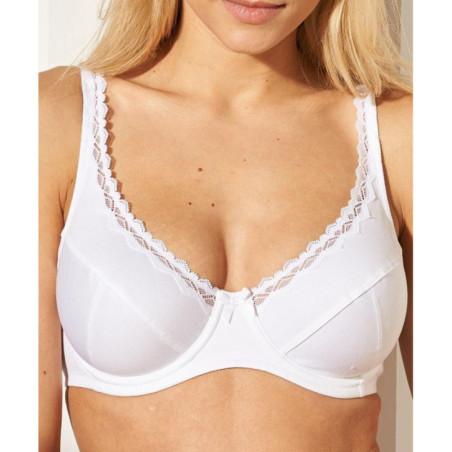 Soutien Gorge Coton et dentelle Dim