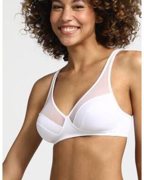 Soutien gorge Dim Generous sans armature blanc avant