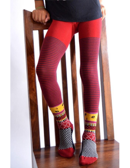 Collant Enfant  Berthe aux grands pieds Patchwork