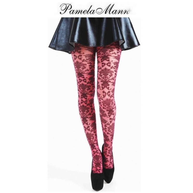 Pamela Mann collant effet dentelle Rose