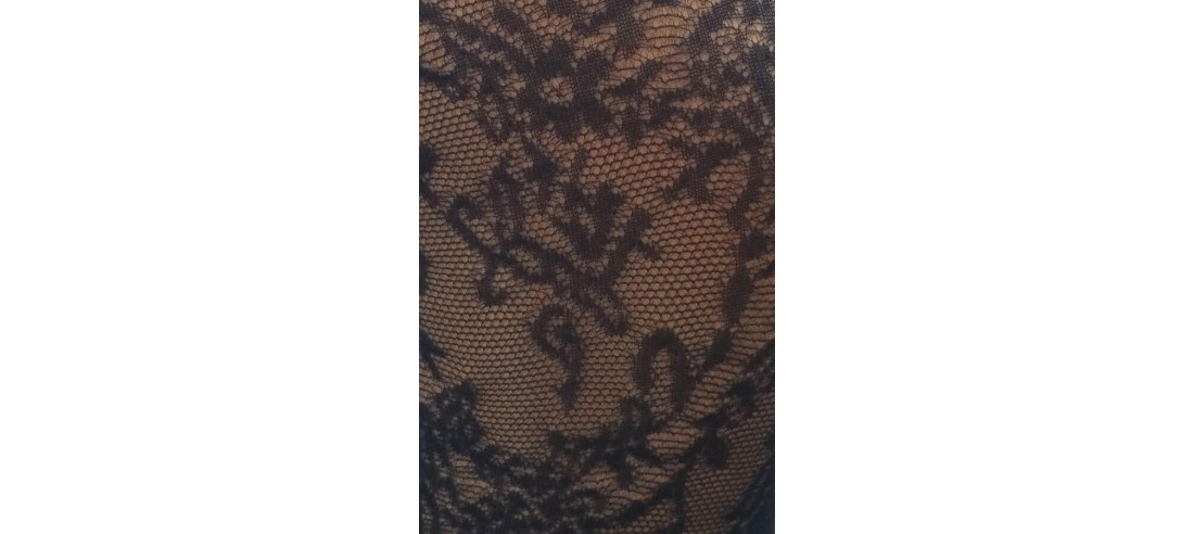 Collant MAx MAra Dentelle retro marine