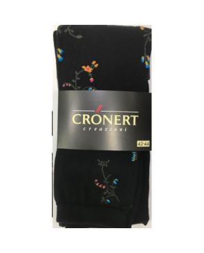 collant coton bio sans pieds Cronert Bouquet Fleuri