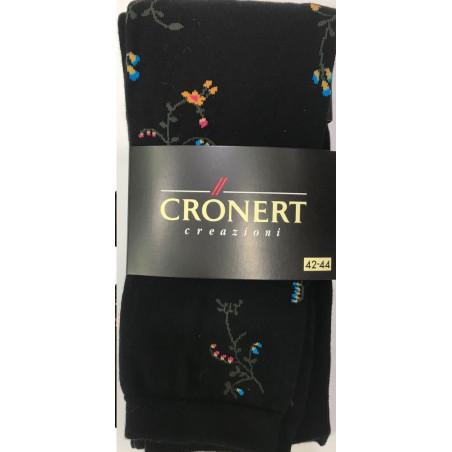 collant coton bio sans pieds Cronert Bouquet Fleuri