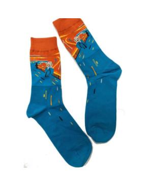 Chaussettes Tableau Illustre de Munch Le Cri