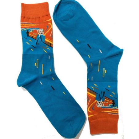 Chaussettes Tableau Illustre de Munch Le Cri
